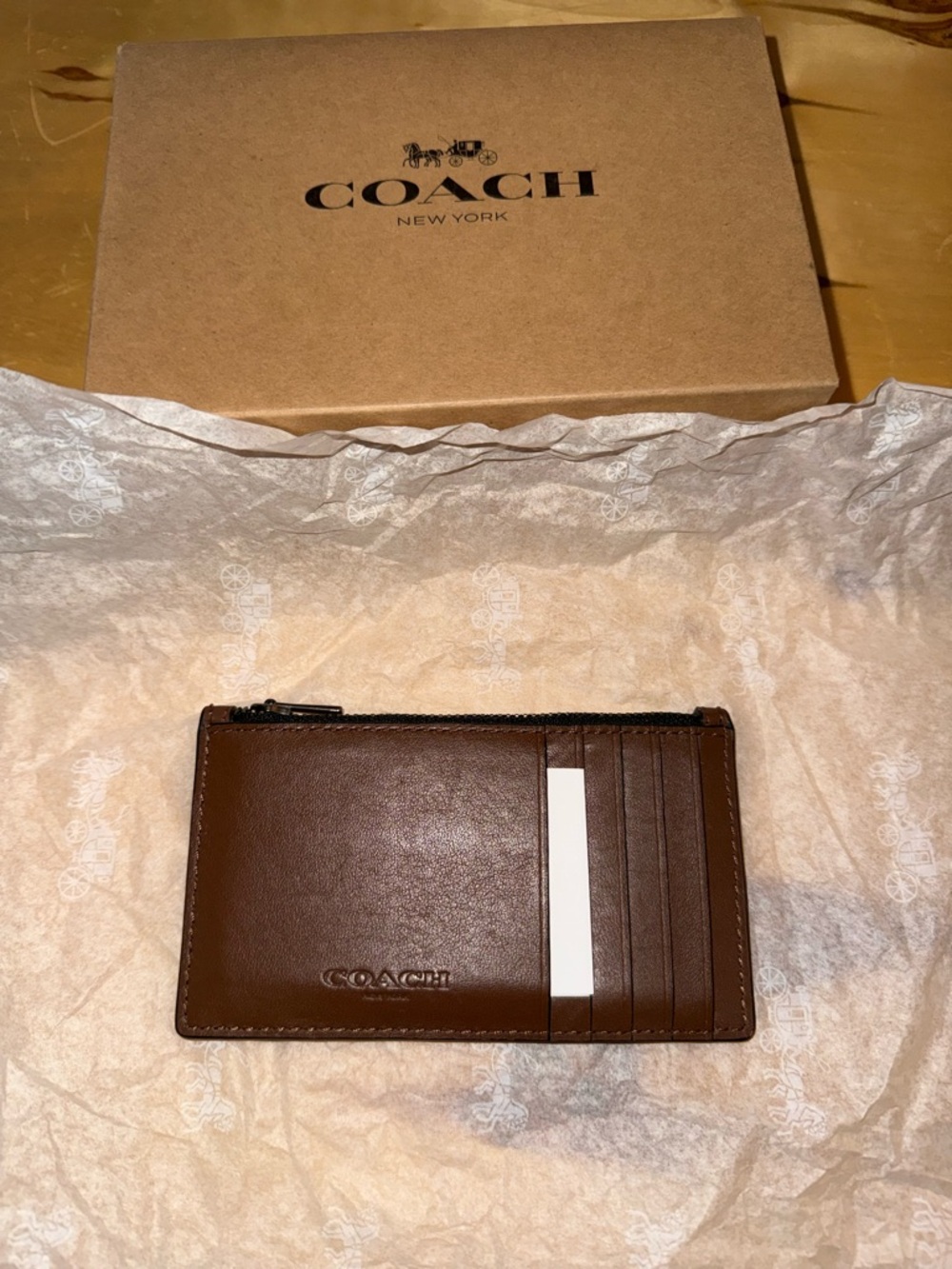 COACH X STAR WARS EWOK WALLET CREDIT CARDS BROWN NEW WITH TAG - Picture 5 of 6